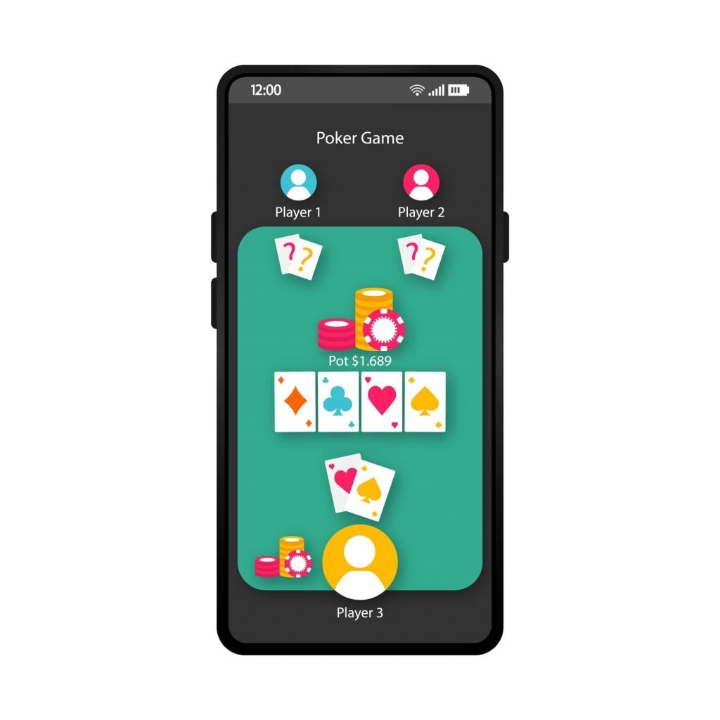 Game of poker on a smartphone
