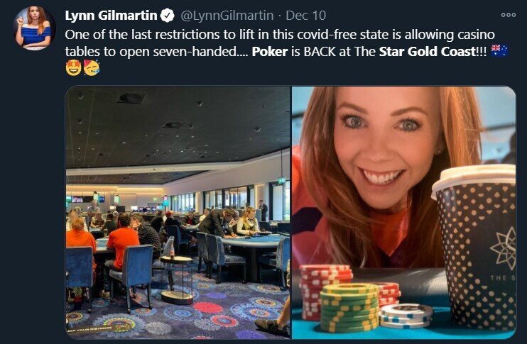 Lynn Gilmartin Star Gold Coast poker room