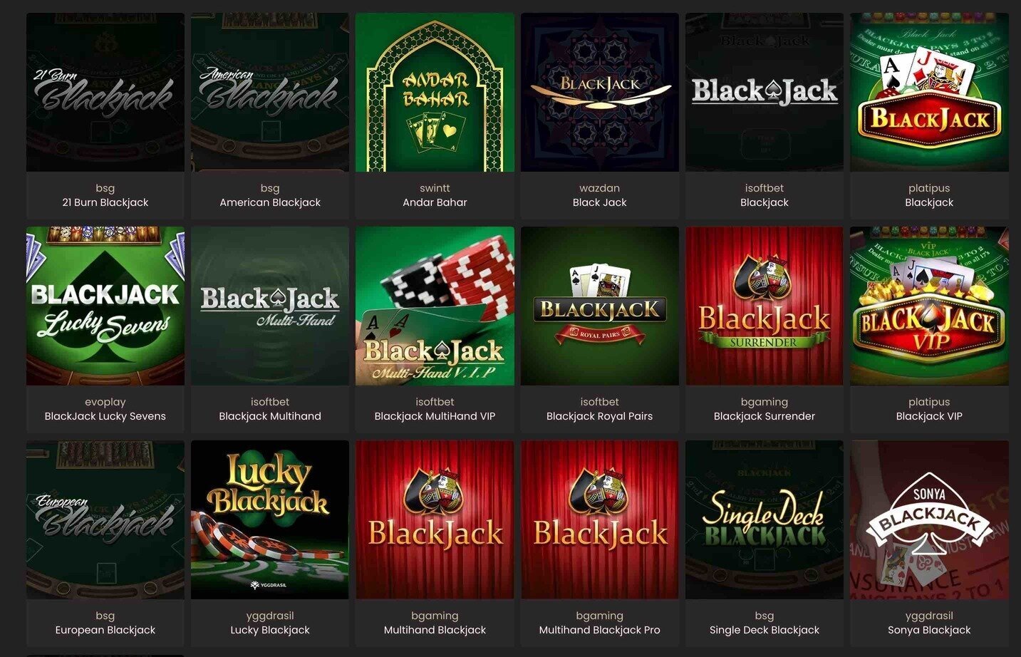 National Casino Blackjack Games