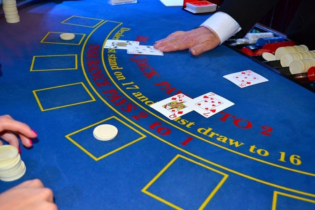 Blackjack table casino
