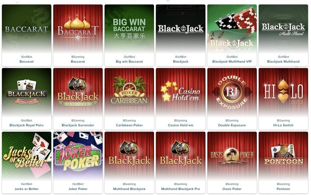 North Casino online table games real money poker
