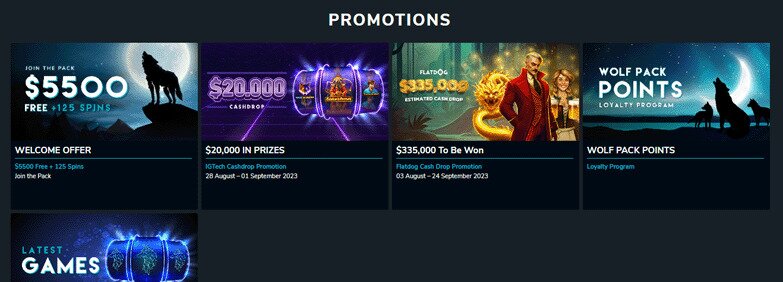 Wolf Winner Casino Promotions