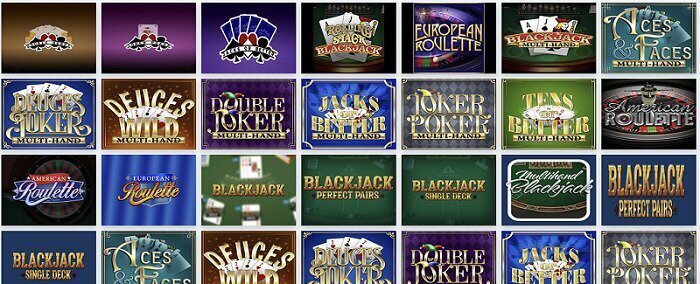 Ripper Casino card games poker blackjack roulette