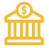 Bank icon yellow