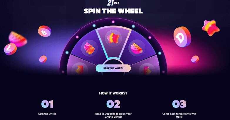 21Bit Casino Spin the Wheel