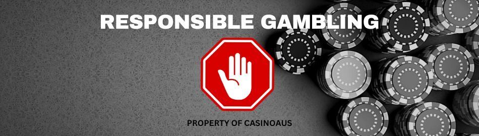 Responsible gambling banner with stop sign